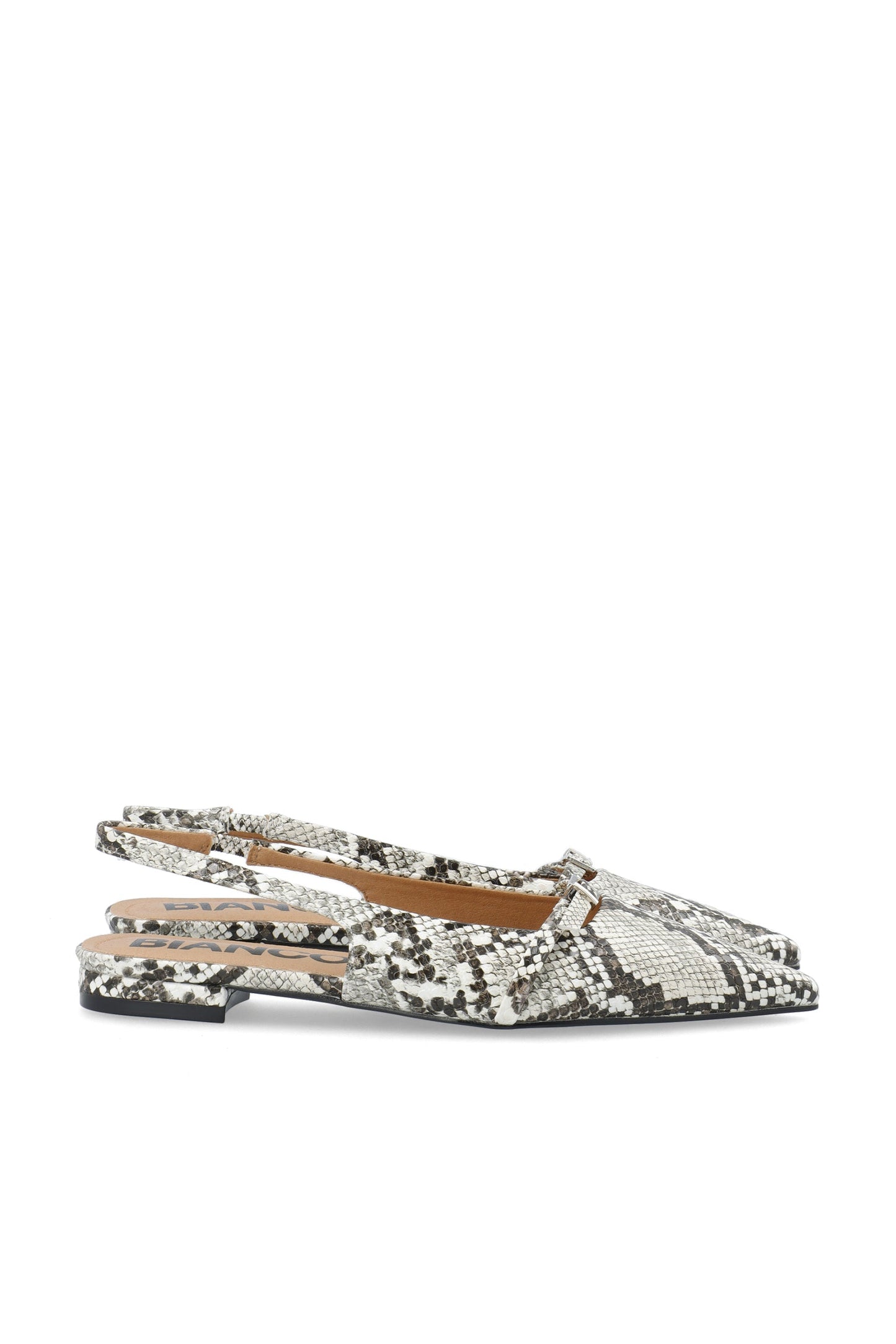BIABARI Pointy Flat Slingback Faux Leather