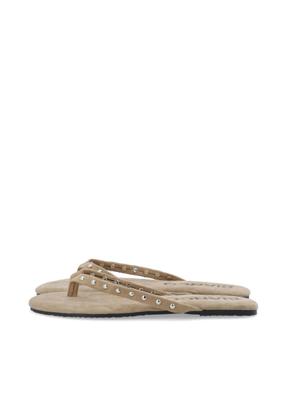 BIAMEXICO Studs Flip Flop Faux Suede