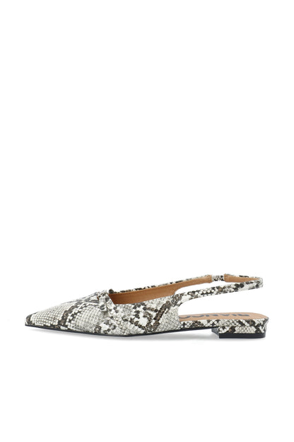 BIABARI Pointy Flat Slingback Faux Leather