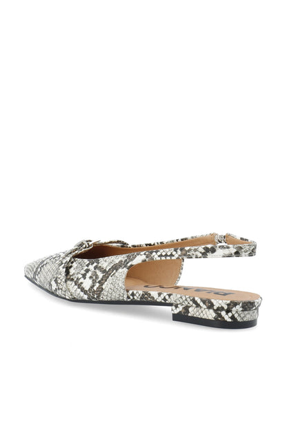 BIABARI Pointy Flat Slingback Faux Leather
