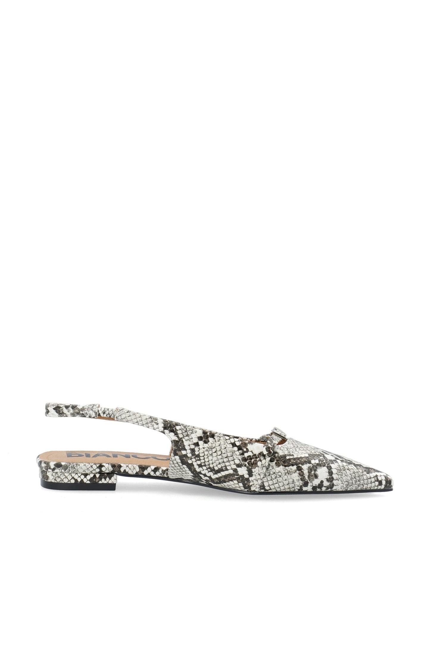 BIABARI Pointy Flat Slingback Faux Leather