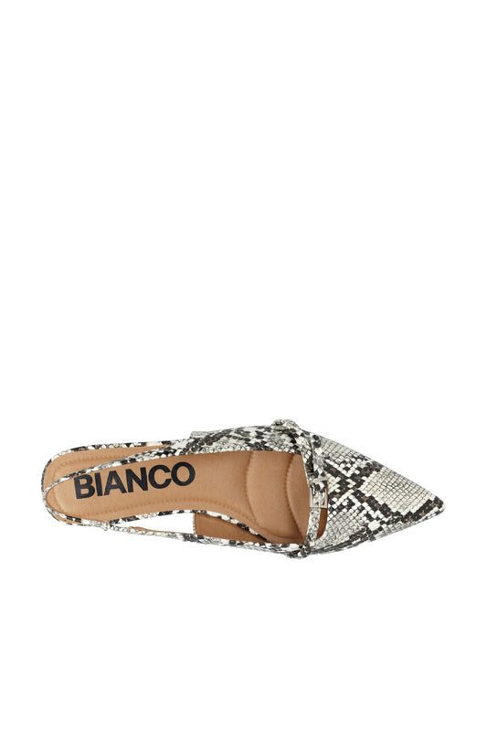 BIABARI Pointy Flat Slingback Faux Leather