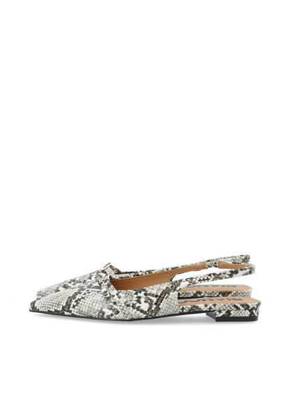 BIABARI Pointy Flat Slingback Faux Leather