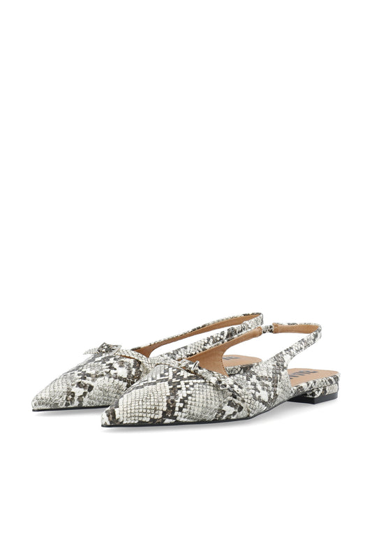 BIABARI Pointy Flat Slingback Faux Leather