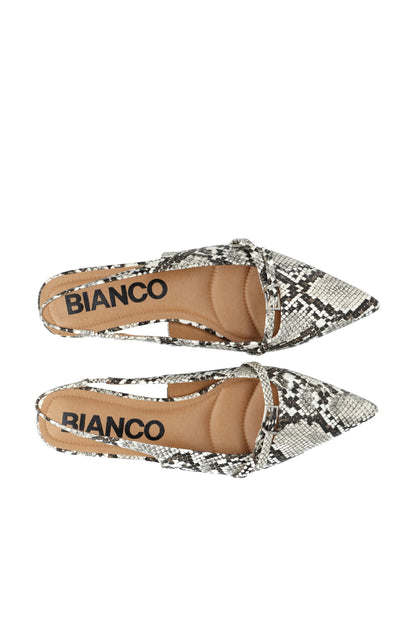 BIABARI Pointy Flat Slingback Faux Leather