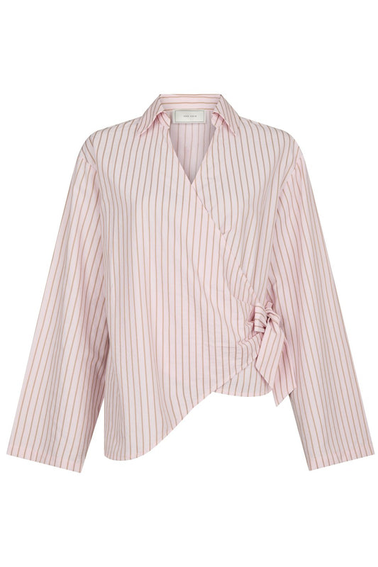 Tifuna stripe wrap shirt