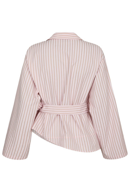 Tifuna stripe wrap shirt