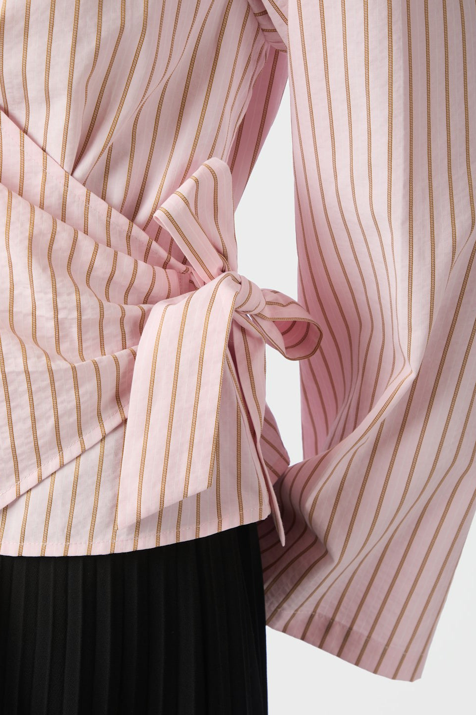Tifuna stripe wrap shirt