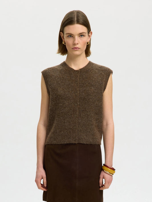 SLFLULU SL BUTTON O-NECK VEST