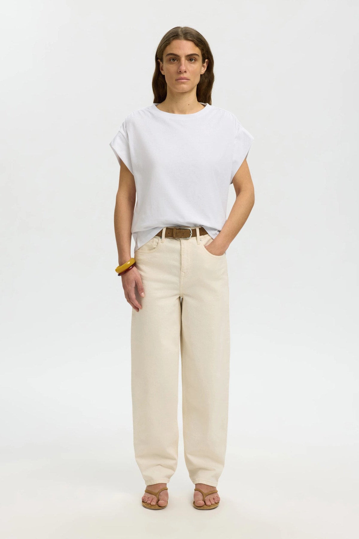 SLFMILA GATHERED SS TEE