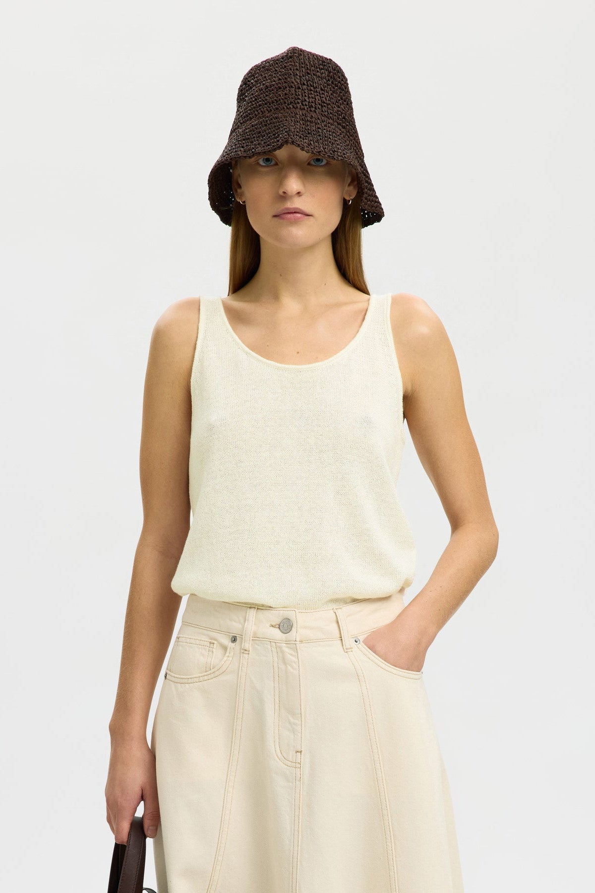 SLFMIA SL KNIT TOP U-NECK