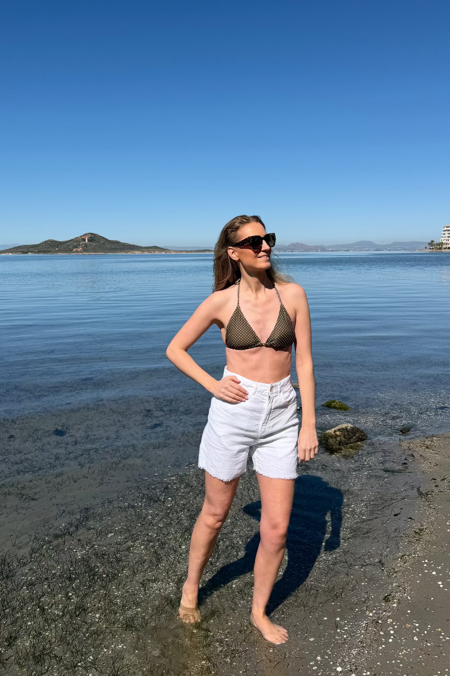 Polka Dot Bel Bikini Top