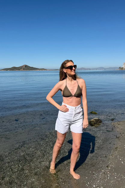 Polka Dot Bel Bikini Top