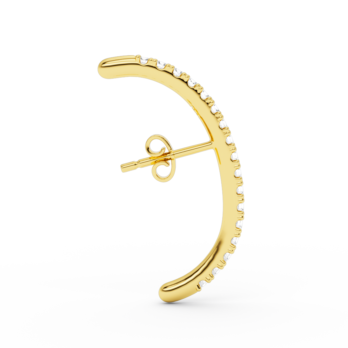 LONG DIAMOND HUG EARSTUD