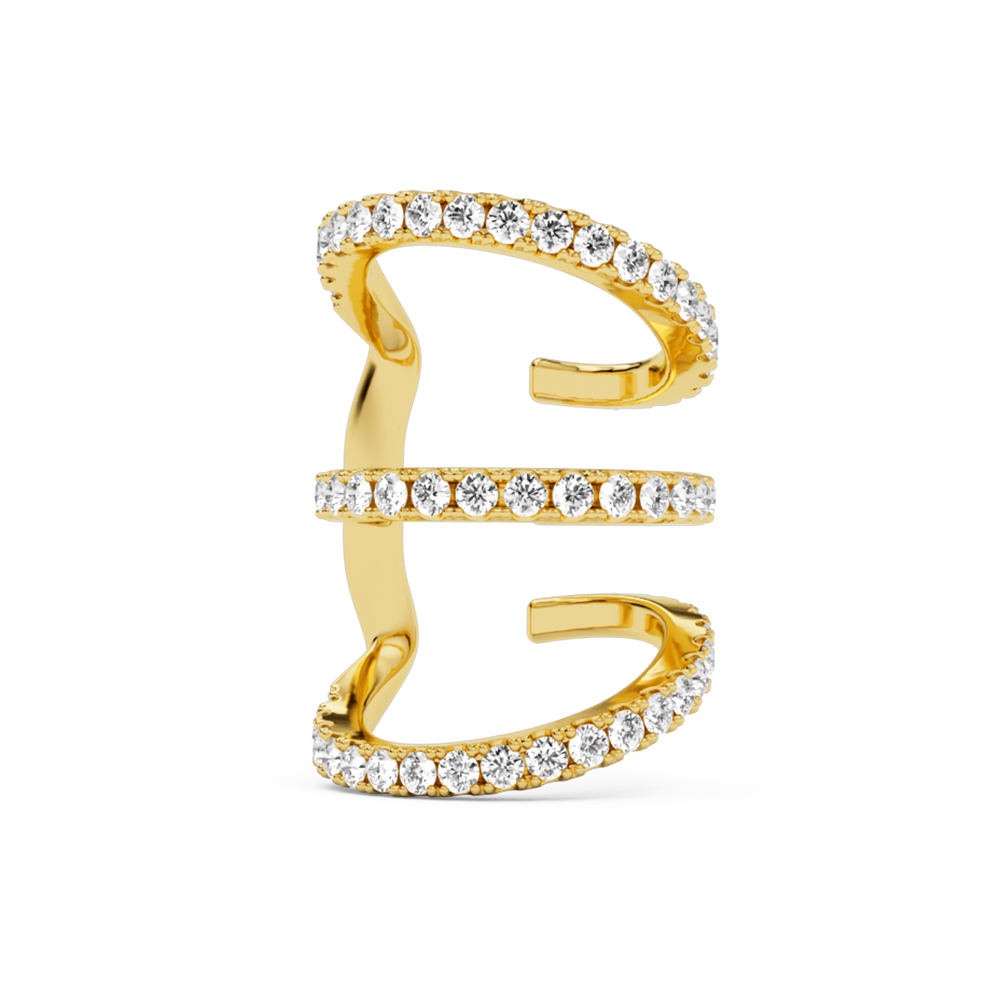 TRIO IVY EAR CUFF STRASS